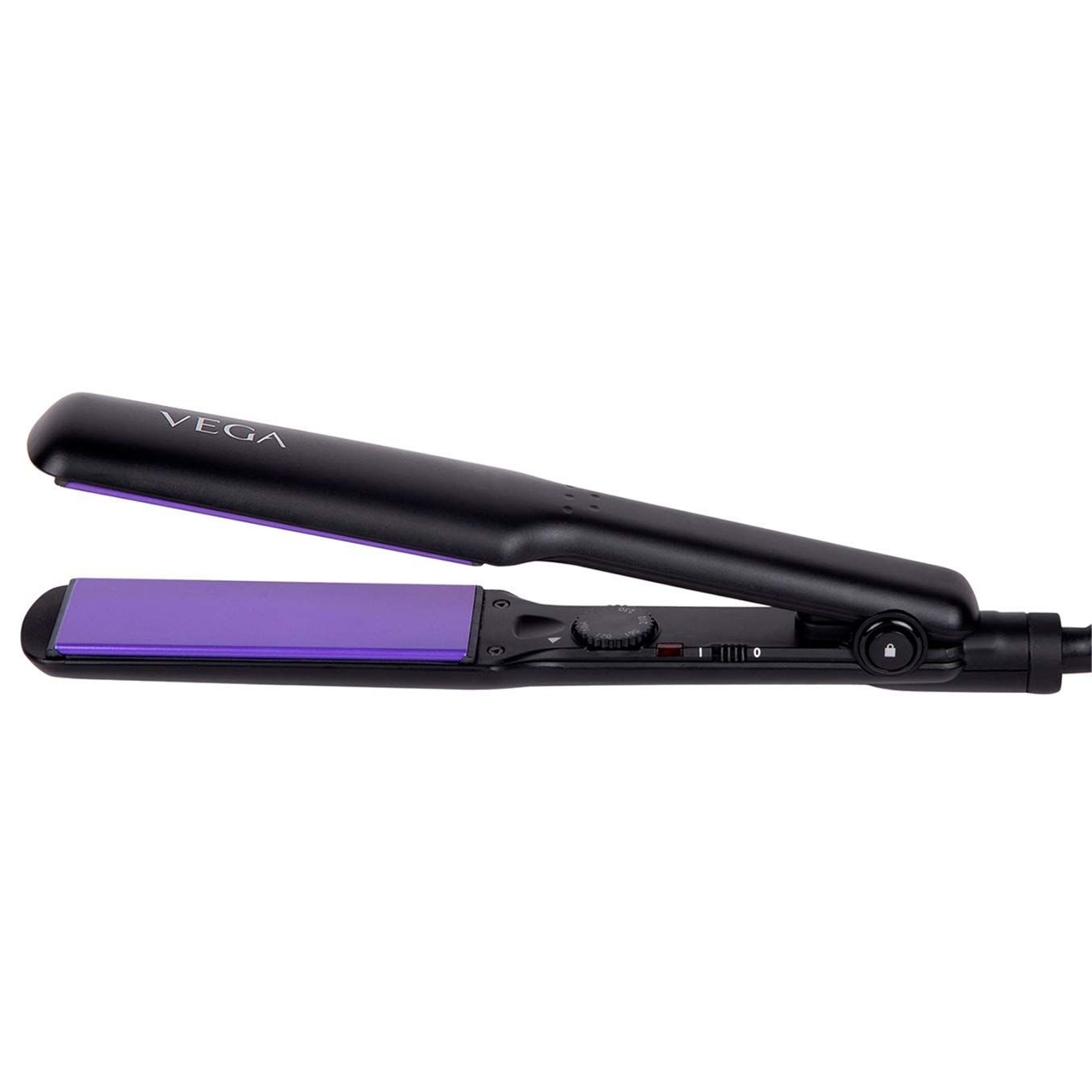 VEGA I- Shine Hair Straightener With Adjustable Temperature & Ceramic Coated Plates (VHSH-07), Purple