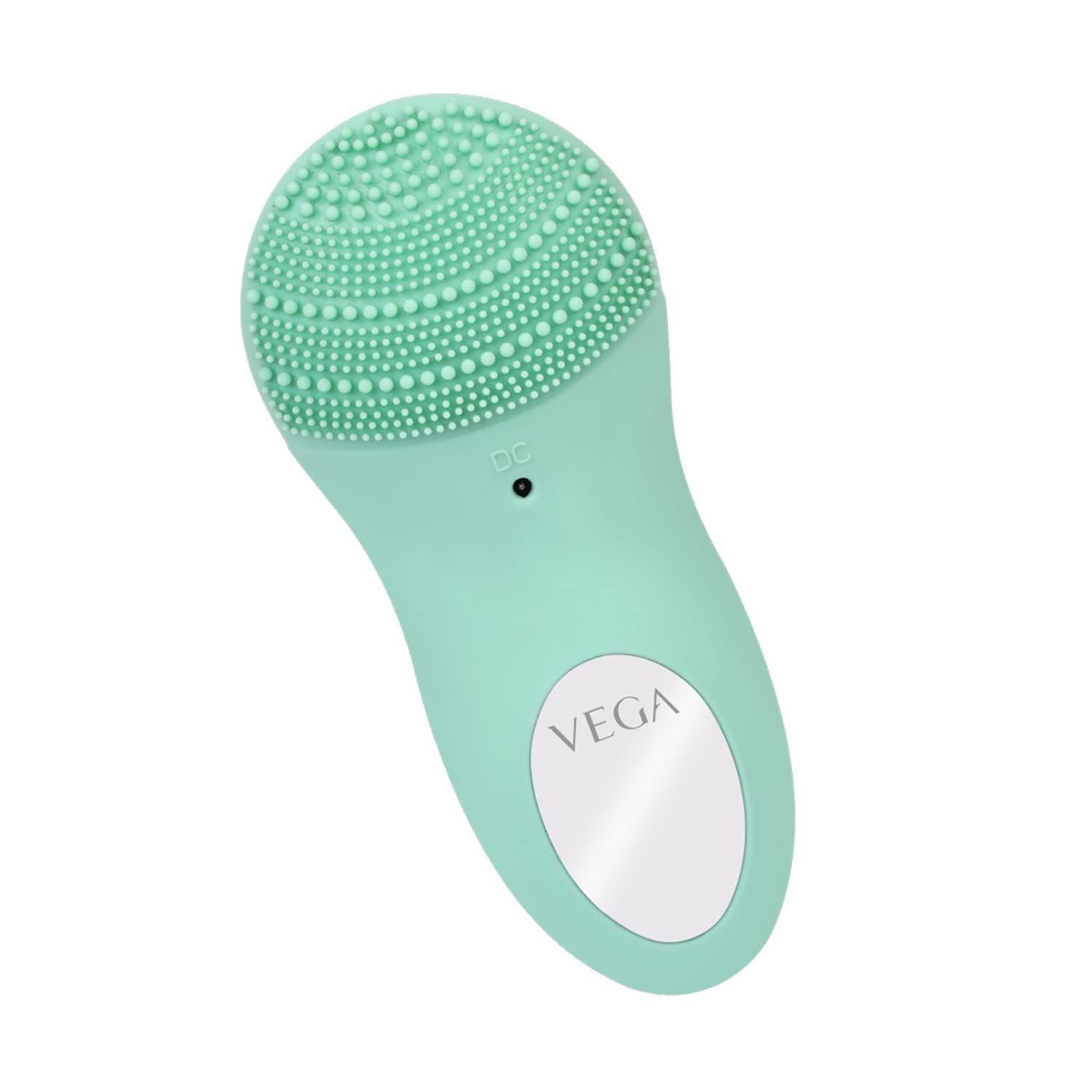 VEGA 3 In 1 Facial Cleanser & Massager With Sonic Vibration Technique For Cleansing, Exfoliation & Massaging, 120 Mins Runtime, 10 Adjustable Vibration Speed Settings & IPX 6 Washable, (VHFC-02)