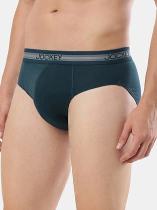 Jockey Super Combed Cotton Solid Brief 1010 Reflecting Pond Pack Of 2