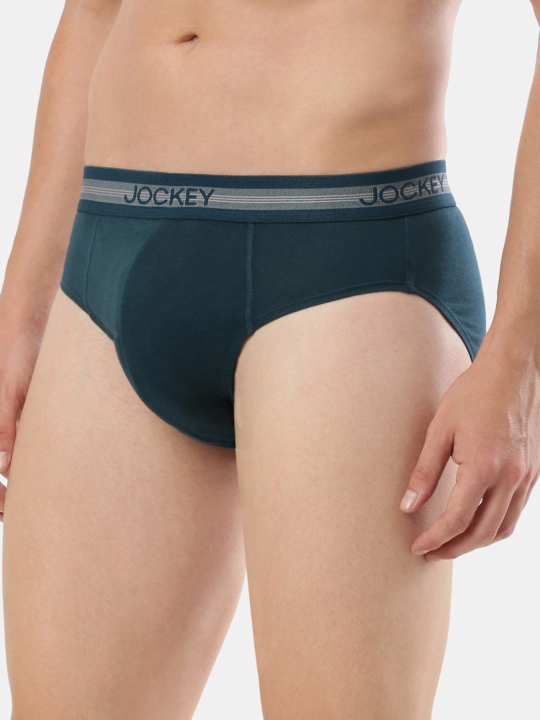 Jockey Super Combed Cotton Solid Brief 1010 Reflecting Pond Pack Of 2