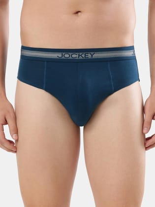 Jockey Men Super Combed Cotton Solid Brief 1010 Poseidon Pack Of 2