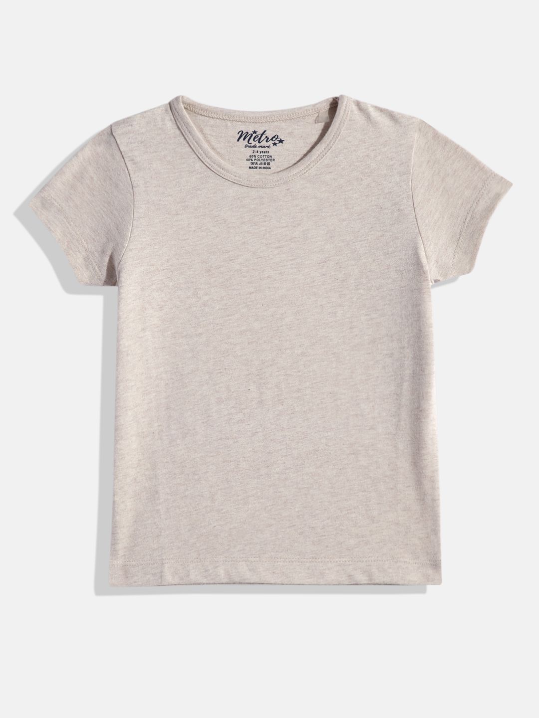 Girls Crew Neck solid T- shirt