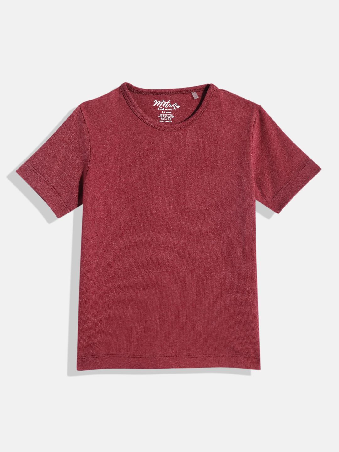 Boys Solid Round Neck T-shirt