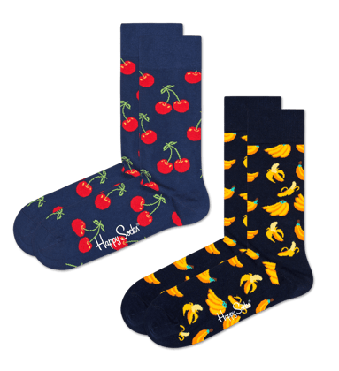 Happy Socks Pack of 2 Classic Cherry Socks