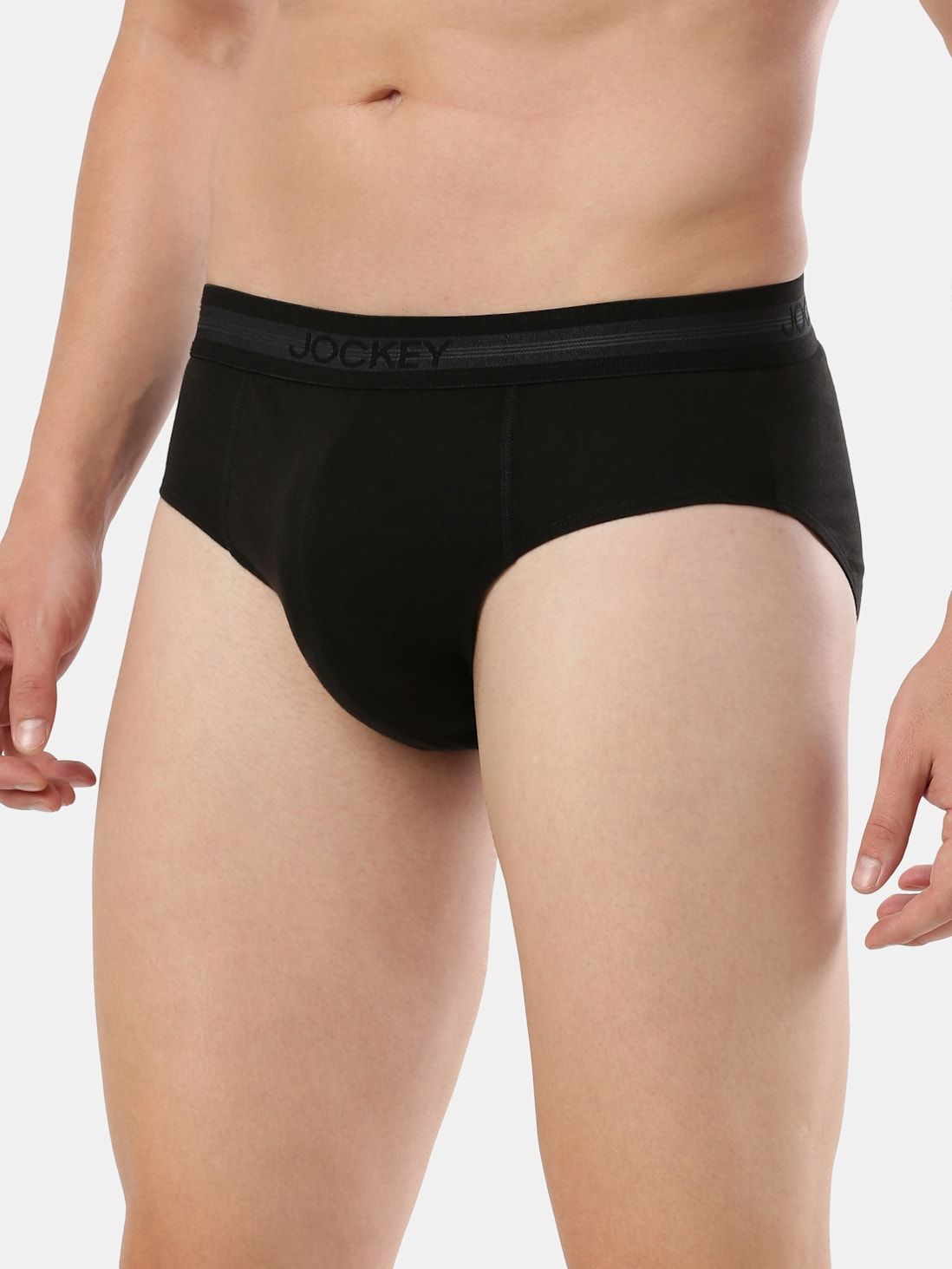 Jockey Men Super Combed Cotton Solid Brief 1010 Black Pack Of 2