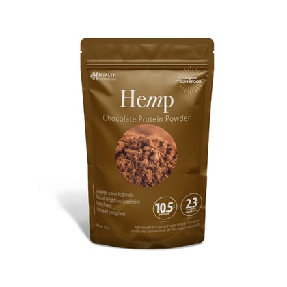 Health Horizons Hemp chocolate Protein Powder | Natural Coconut Sugar| Chocolate Flavor Vegan, Keto Friendly, Gluten Free Plant Protein with Omega 3 and 6 | No Cholesterol | Protein Powder to Build Lean Muscle