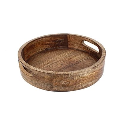 SWHF Wooden Round Tray Set of 2