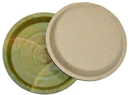 SWHF 100% Bio-Degradable | Disposable | Eco-Friendly | Wedding | Anniversary | Birthday | Party Events | Occasion | Compostable | Natural | SAL Leaf Plates- 9" (Pack of 25)