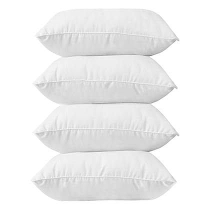 SWHF Ultra Soft Poly Siliconised Fibre Solid White Cushion | Vaccum Packed | Filler Cushion Insert (4, 24x24 Inch)| Comfortable | for Sofa and Bed | Throw Pillow | Sleep | Non Woven Fabric | Couch |