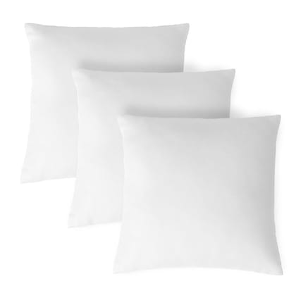 SWHF Ultra Soft Poly Siliconised Fibre Solid White Cushion | Vaccum Packed | Filler Cushion Insert (3, 24x24 Inch)| Comfortable | for Sofa and Bed | Throw Pillow | Sleep | Non Woven Fabric | Couch |