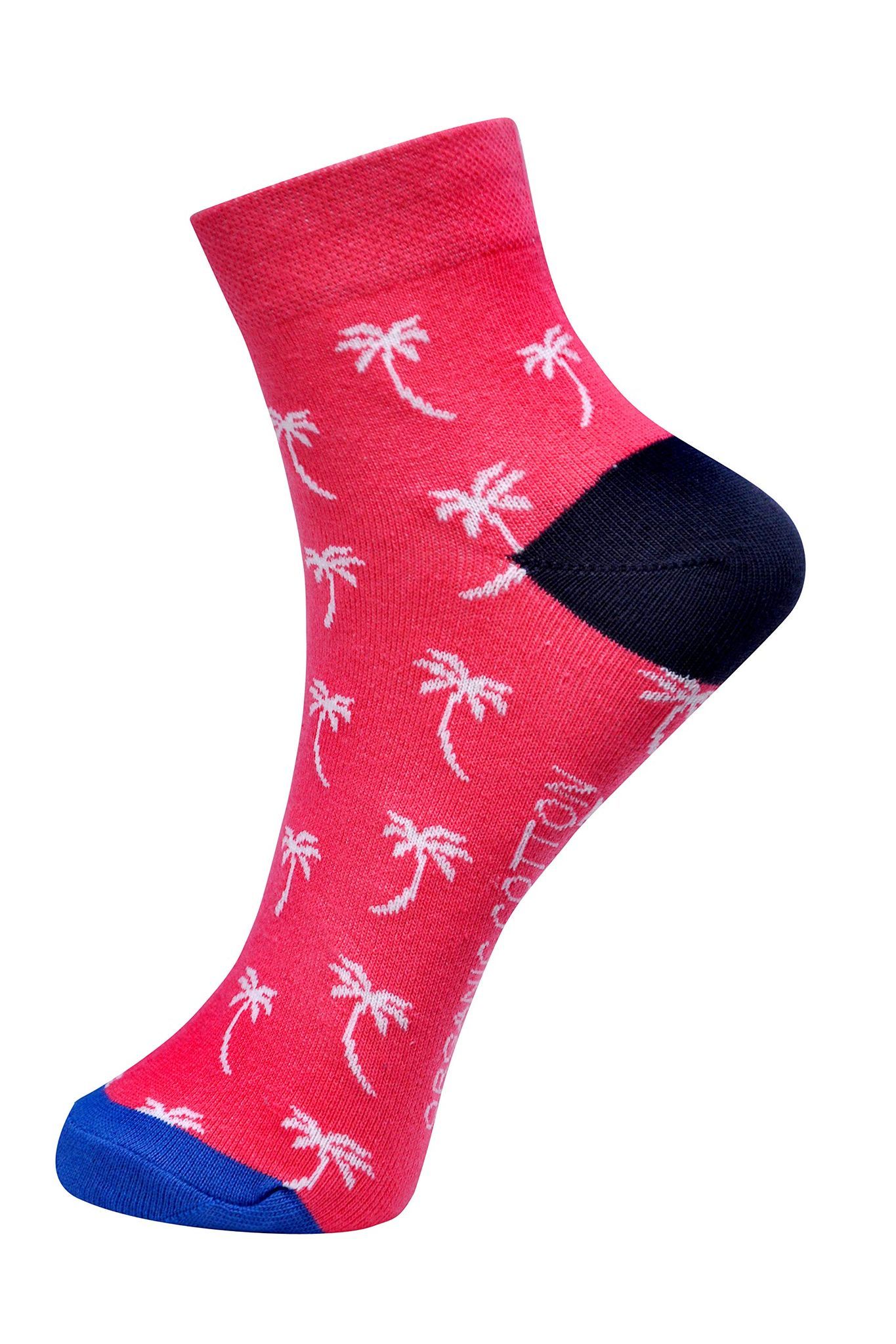 SWHF Premium Soft Organic Cotton Ankle Length Formal Unisex Designer Socks Set | Soft | For Men & Women | Premium Fabric | Design | (Pink)