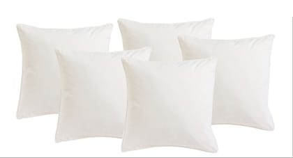 SWHF Ultra Soft Poly Siliconised Fibre Solid White Cushion | Vaccum Packed | Filler Cushion Insert (5, 20x20 Inch)| Comfortable | for Sofa and Bed | Throw Pillow | Sleep | Non Woven Fabric | Couch |