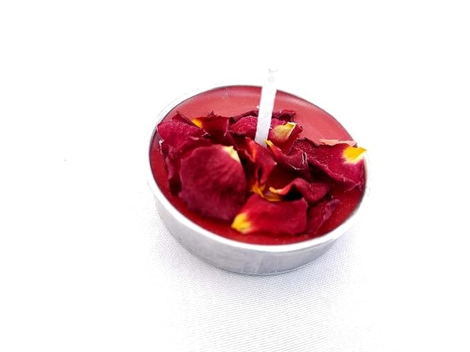 CD Craft Red Rose Tealight Candle || Pack of 25