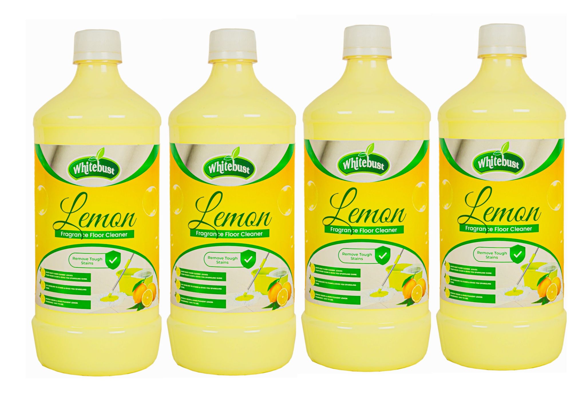 Whitebust Floor Cleaner Phenyl Lemon 1ltr (Pack of 4 )