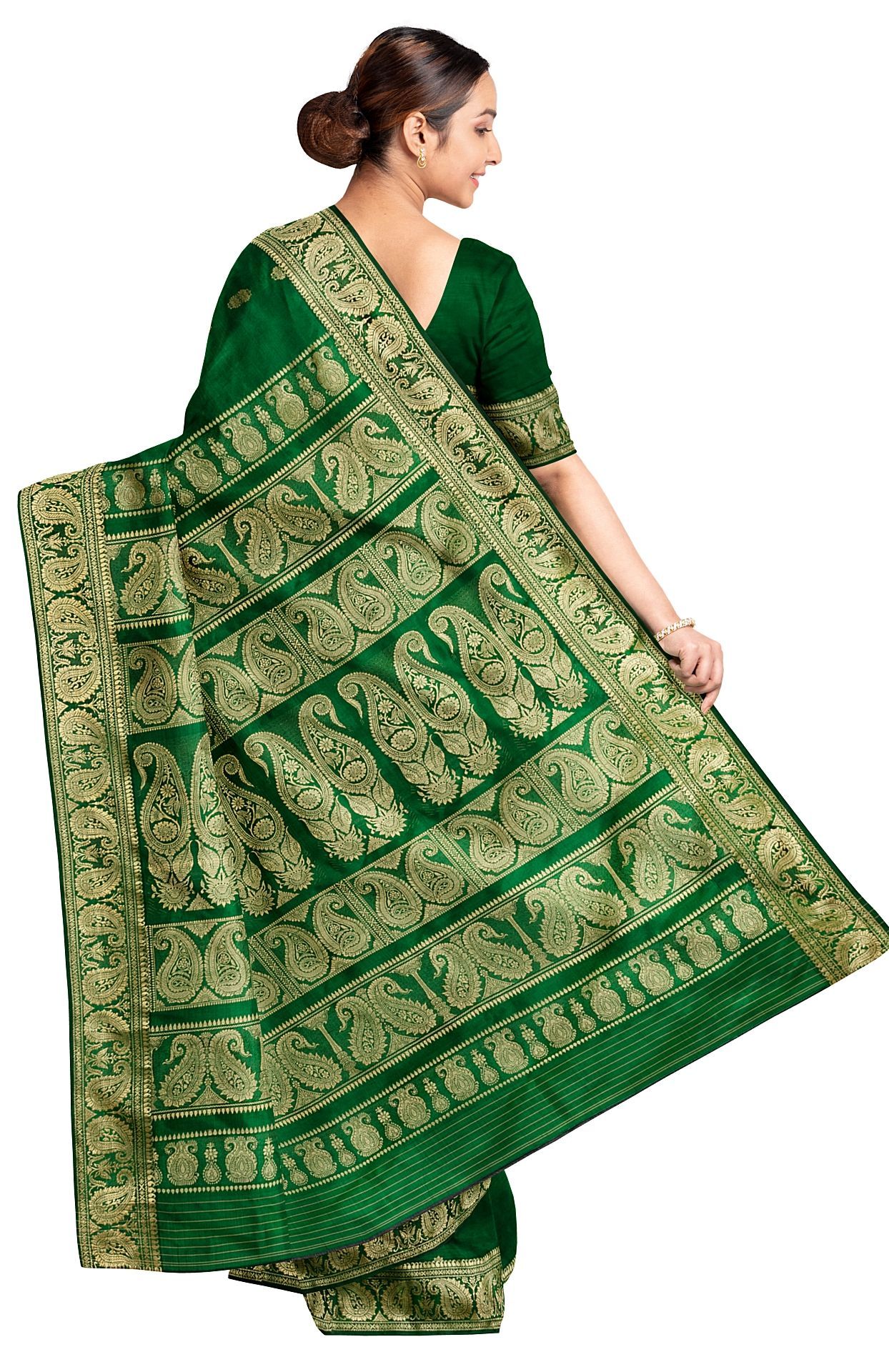 Baluchari Silk Saree Green