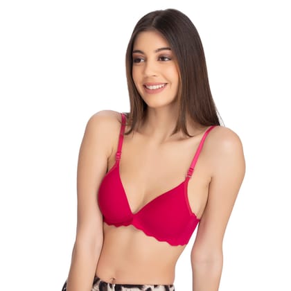 Varsha Breathable Cotton Padded Wireless Triangle T-Shirt Bra 3/4th Coverage