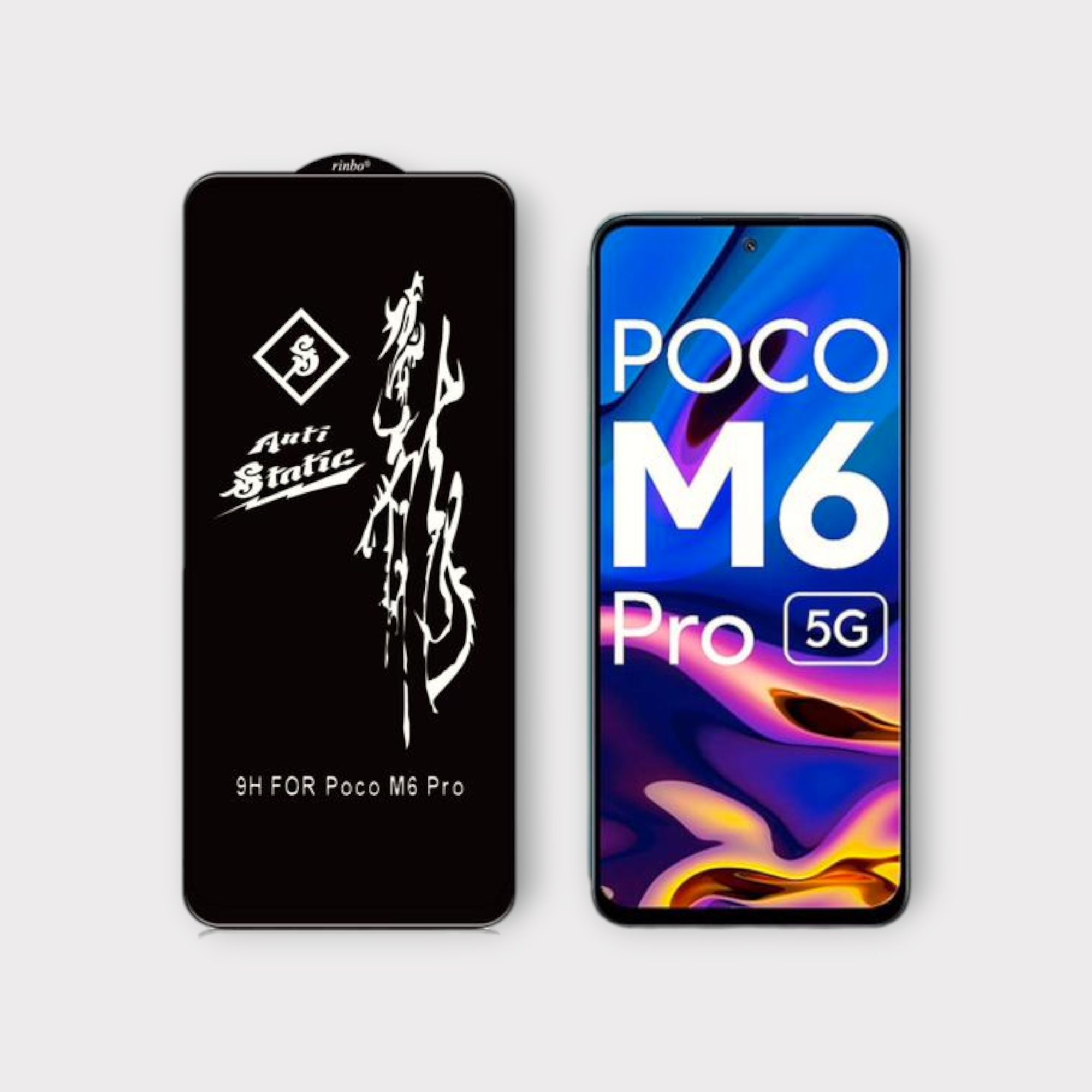 Runija Edge To Edge Tempered Glass For Poco M6 Pro