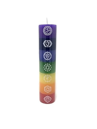 CD Craft 7 chakra tlight Candle || Spell candle used for ritual by spell casters|| Ideally made with scent|| Burning time 7 to 8hrs.