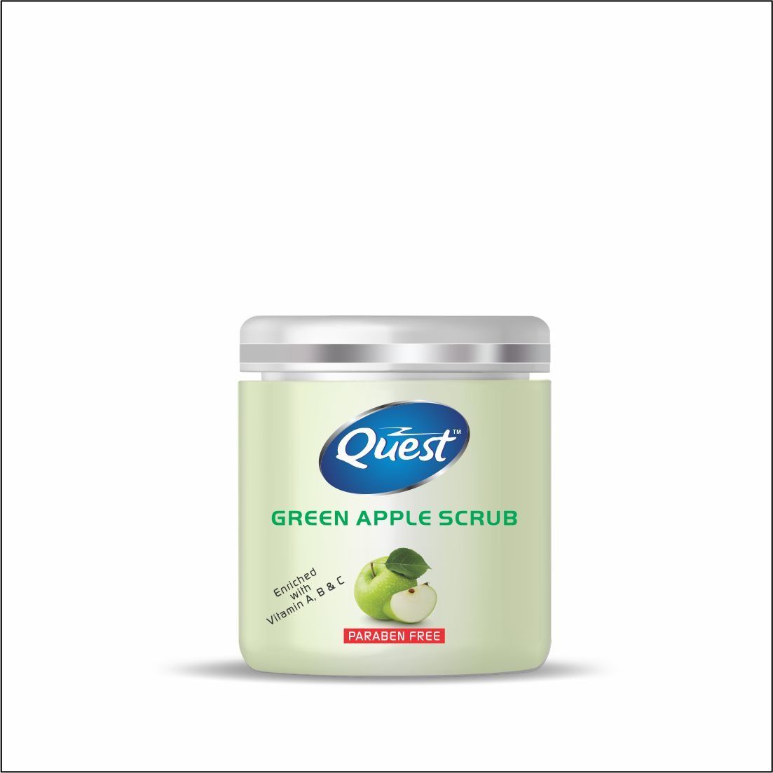 Quest Green Apple Scrub Enriched With Vitamin A, B C 500gm