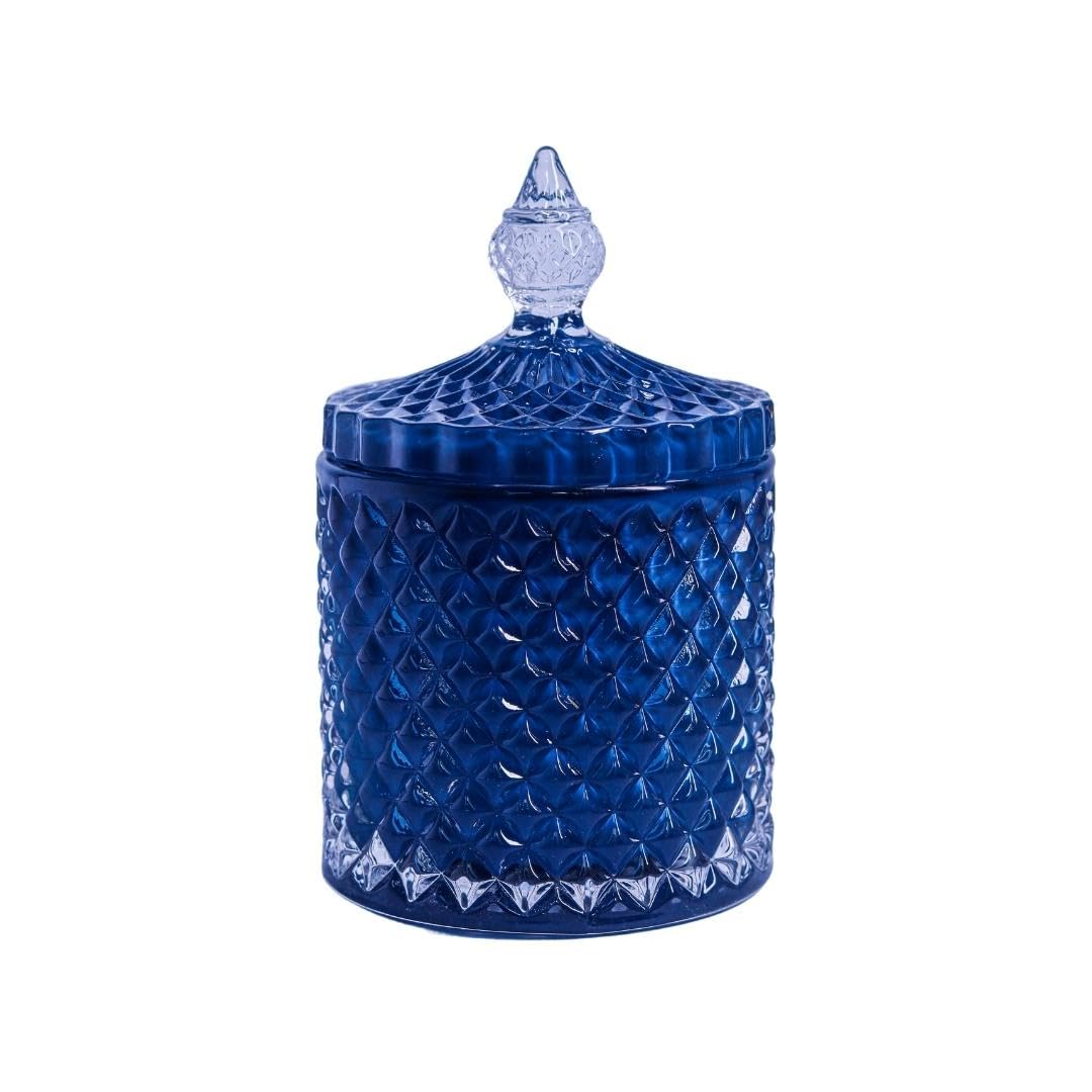 CD Craft Taj Crystal Jar Candle (Blue Colour) || Burning Time: 48hrs