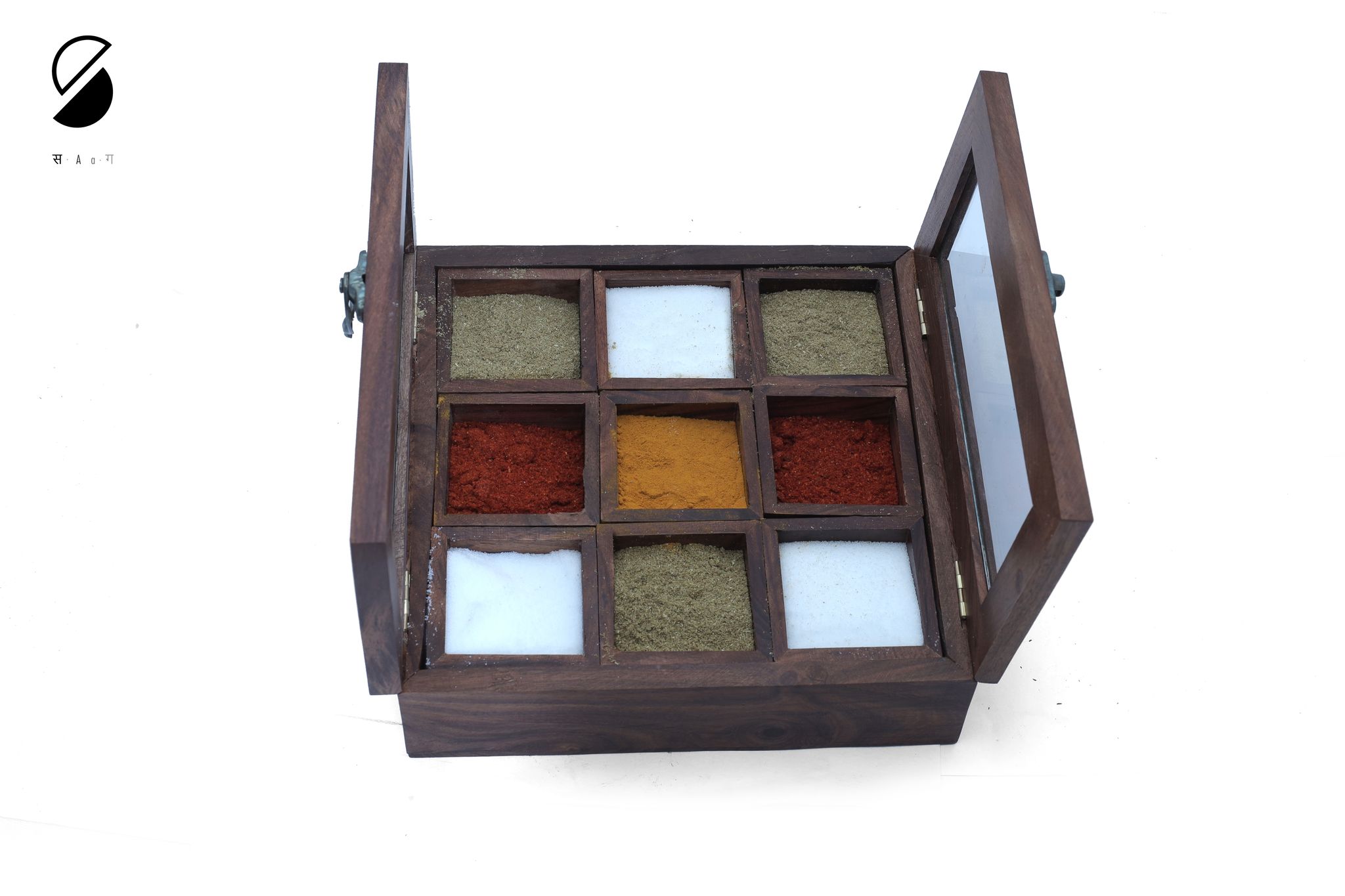 Wooden Spice Box | Wooden Masala Box