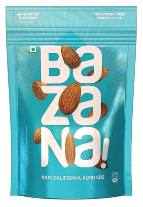 Bazana Premium Almonds and Cashews Combo: High Protein, Fiber-Rich Snacking for Bone Health, Heart Wellness, and Immunity Boost - Pack of 2