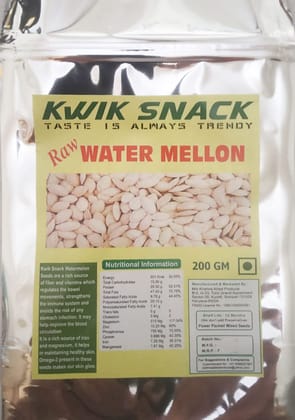 Kwik Snack Watermelon Seeds 200g - High in Protein | Raw Watermelon Seeds for Eating | Magaj Seeds