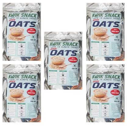 KWIK SNACK COMBO PACK OF 5 QUICK OATS OF (400 GM EACH) 5 X 400 GM = 2 KG