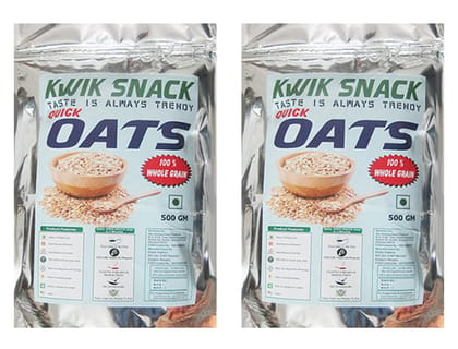 KWIK SNACK COMBO PACK OF 2 QUICK OATS OF (400 GM EACH) 2 X 400 GM = 800 GM