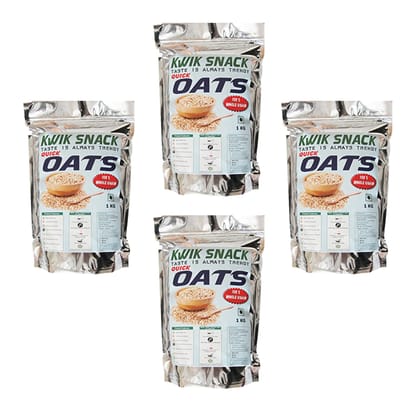 COMBO PACK OF 4 QUICK OATS OF (900 GM EACH) 4 X 900 GM = 3.6 KG