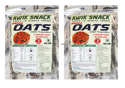 KWIK SNACK COMBO PACK OF 2 MASALA OATS 400 GM EACH