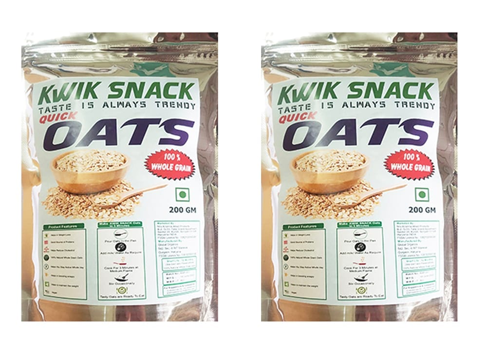 KWIK SNACK QUICK OATS 2 X 200 GM = 400 GM POUCH -- 054