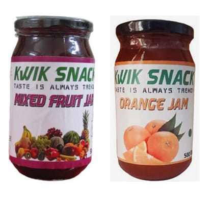 KWIK SNACK COMBO PACK OF MIXED FRUIT JAM & ORANGE JAM