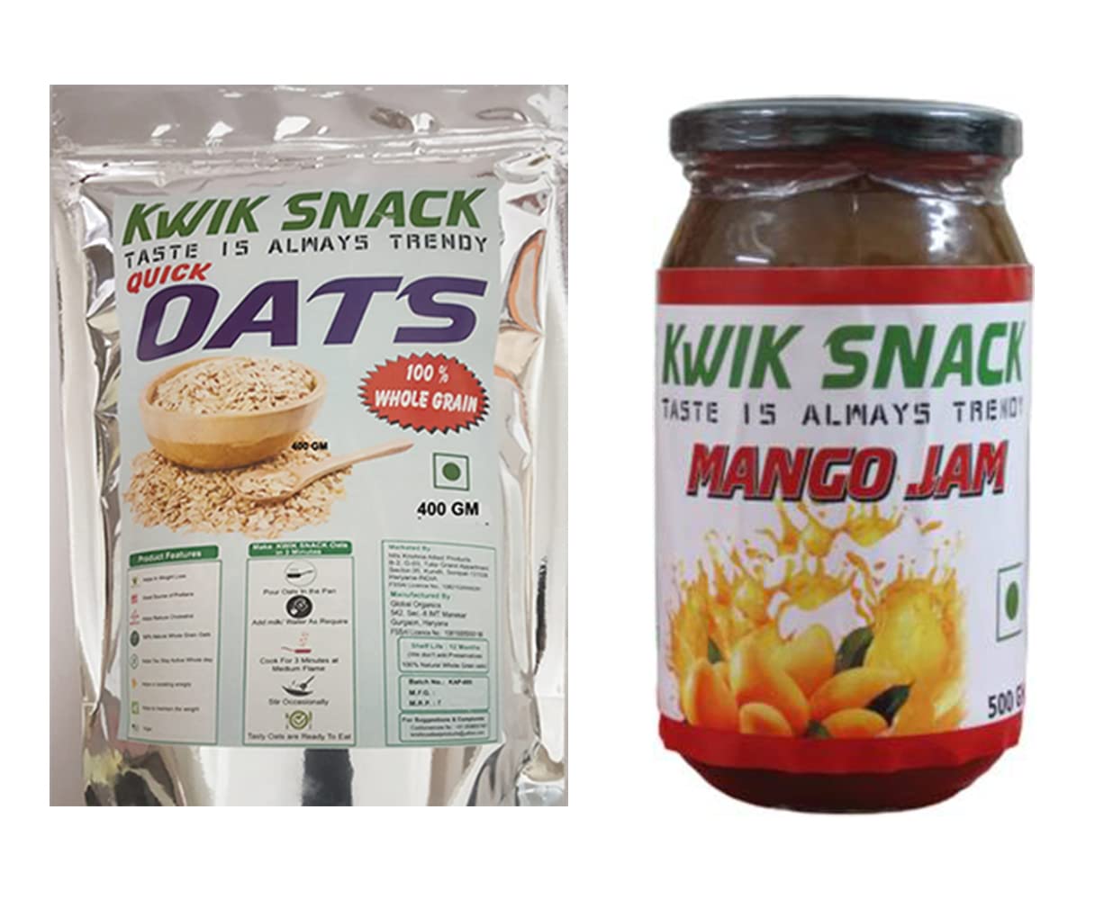 COMBO PACK OF MANGO JAM (500 GM)& QUICK OATS (400 GM)