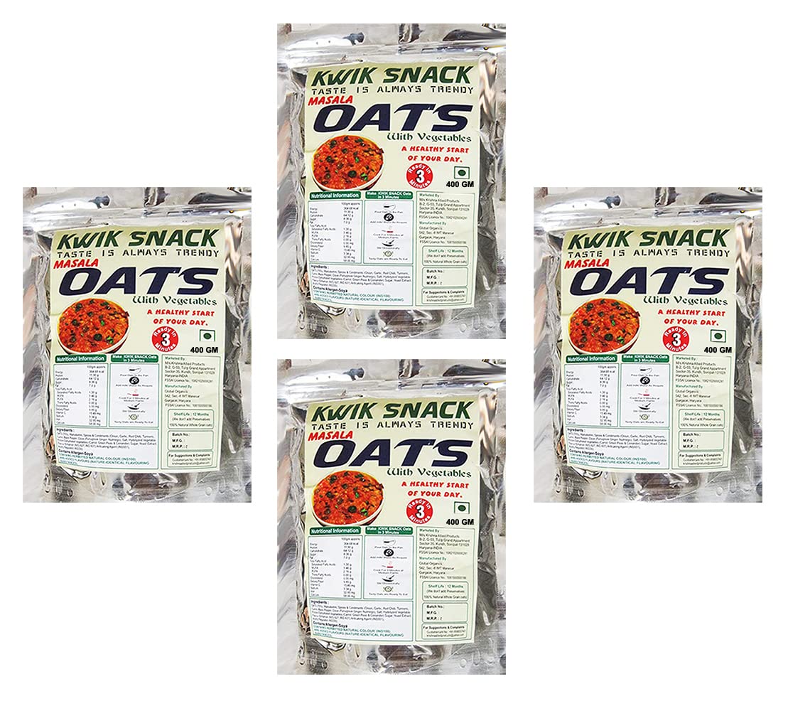 COMBO PACK OF 4 MASALA OATS (400 GM EACH)