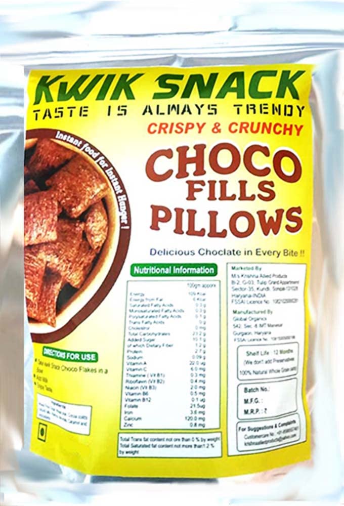 KWIK SNACK CHOCO FILL PILLOWS-100 GM