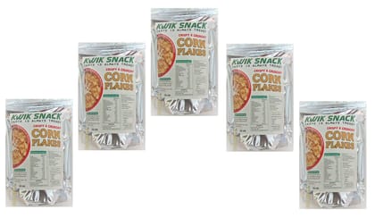 COMBO PACK OF 5 KWIK SNACK Crispy & Crunchy Corn Flakes (300 GM EACH) 5 X 300 GM - 1.5 KG