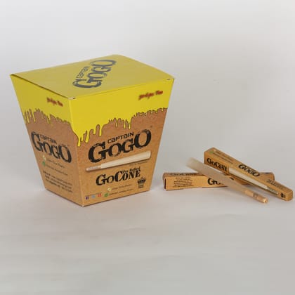 CAPTAIN GOGO Pre rolled 56 pieces cones And GIFT INSIDE THE BOX Pre rolled King Size 13 gsm Paper Roll (Set of 1, Brown)