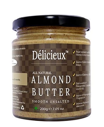 D�licieux Almond Butter/Badam -200 gm ( Stone Ground Vegan Diet Butter)