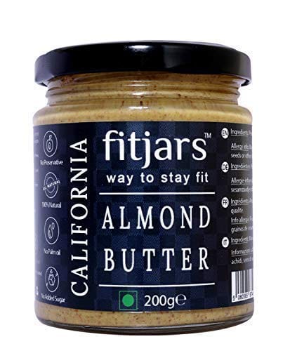 FITJARS California Almond Butter (Badam )Unsweetned & Unsalted -200 gm