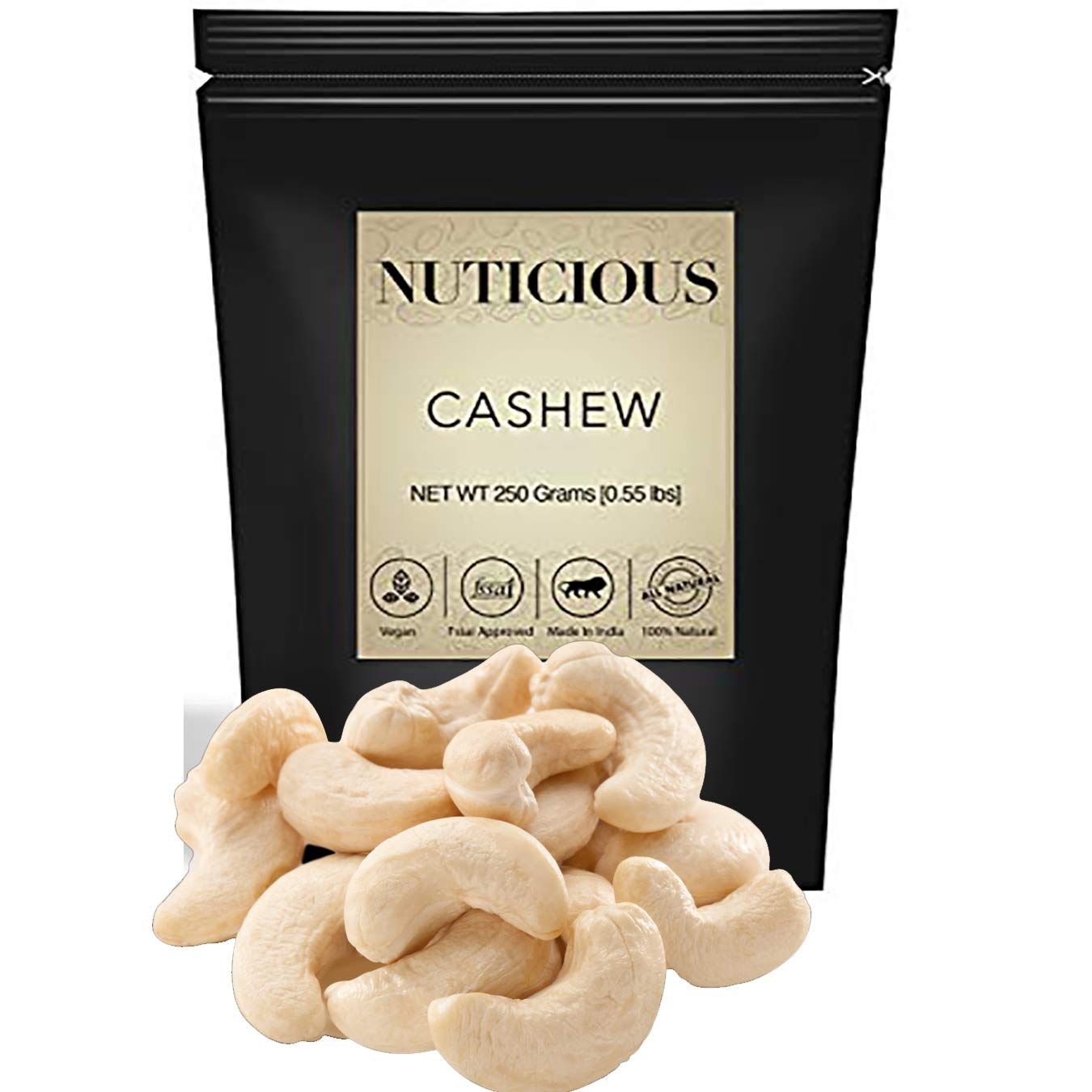 NUTICIOUS Cashew Nuts / Kaju -250 g