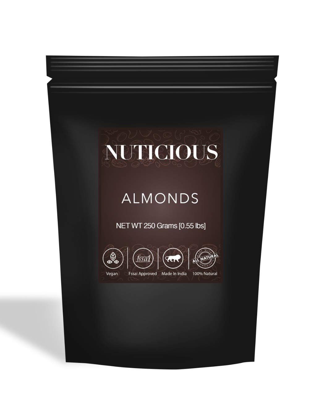 NUTICIOUS California Almonds/Badam -250 g