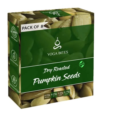 Yogabites Dry Roasted Pumpkin Seeds -25 gm Pack of 8�