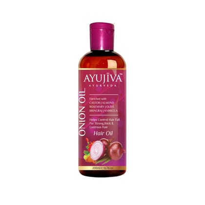 Ayujiva Onion Oil 200 Ml (Hair fall control, hair growth/Smoothe Hair)