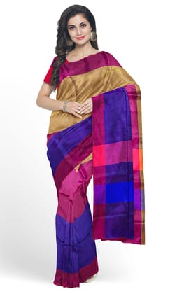 Multicolored Art Silk Soft Sarees with Blouse Piece