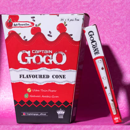 Captain GoGo Pack of 30 Apple Flavour Pre-rolled cones