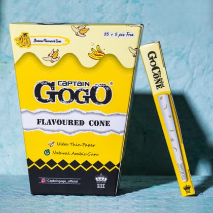 Captain GoGo Pack of 30 Banana Flavour Pre-rolled cones