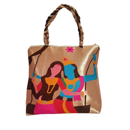 Radha Krishna Paithani Handbag