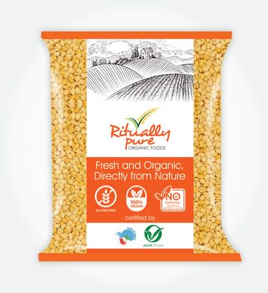 Ritually Pure 100% Organic | Dry & Unpolished Pulses |Moong Mogar Dal | Moong Dhuli Dal | 1 Kg Pack