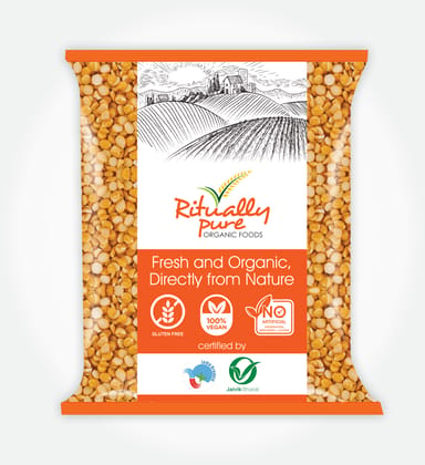 Ritually Pure 100% Organic | Dry & Unpolished Pulses |Chana Dal | 500 Gm Pack